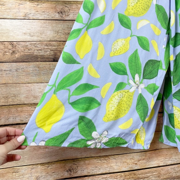 Anthropologie Maeve Lemon Grove Strapless Knot Detail Wide Leg Jumpsuit Size 0 - Picture 4 of 9